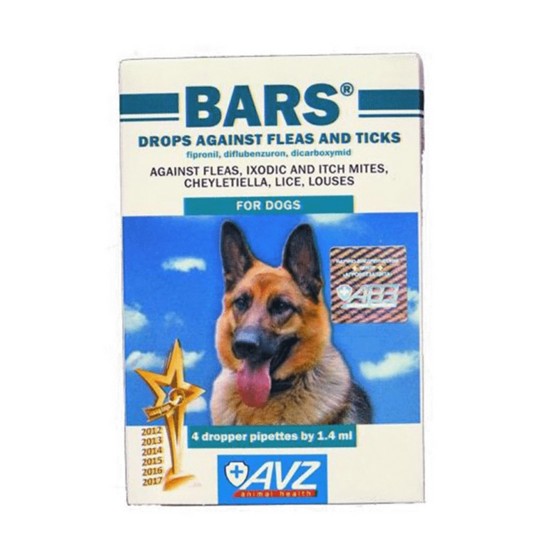 Bars droppers flea and tick for dogs and cats