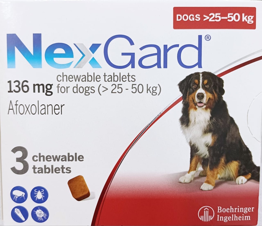 NexGard 136 mg For Dogs  1 Tablet