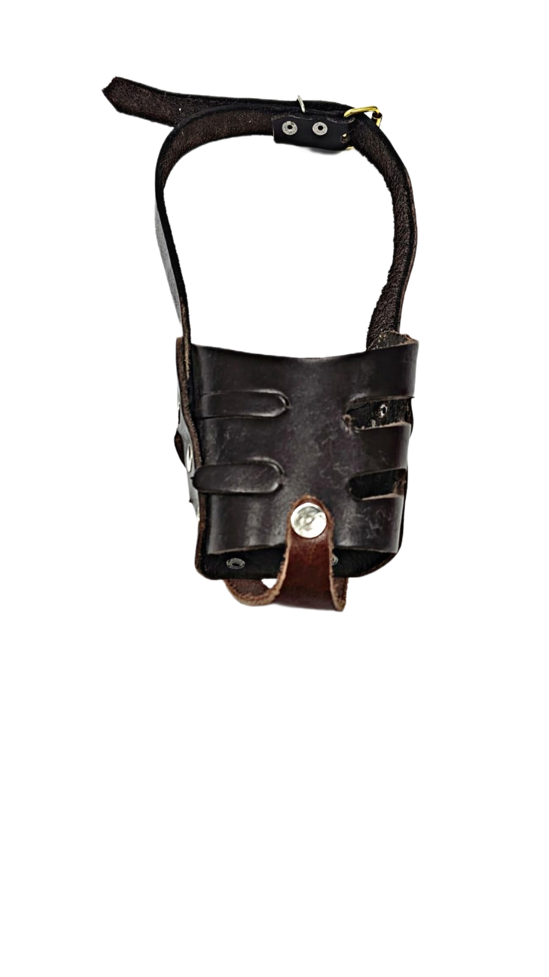 Adjustable Leather Muzzle for Dogs, Large(كمامة جلد قابلة للتعديل )